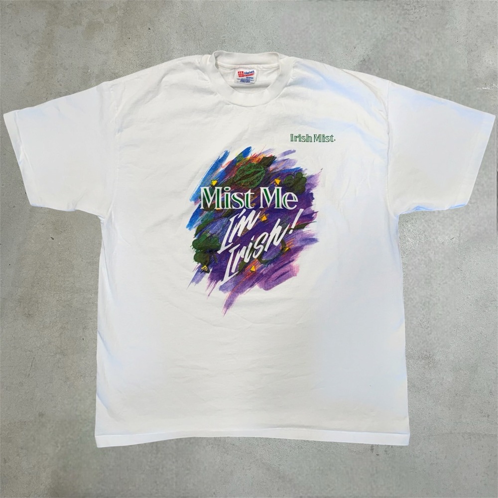 Vintage T-Shirt Mens XL White Irish Mist Me I'm‎ Irish Single Stitch 90s Tee